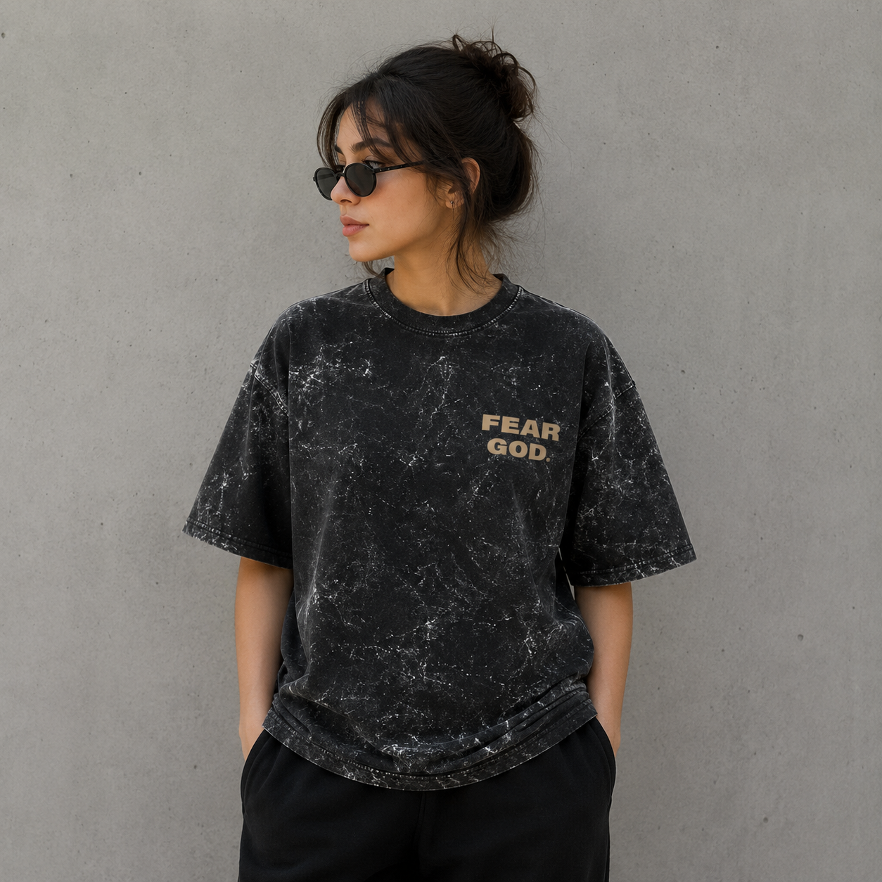 Unisex Acid Washed Oversized Tee