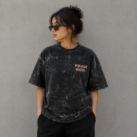 Unisex Acid Washed Oversized Tee