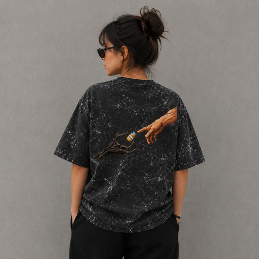 Unisex Acid Washed Oversized Tee