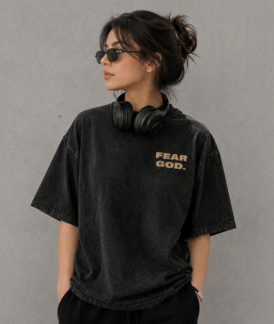 Unisex Acid Washed Oversized Tee